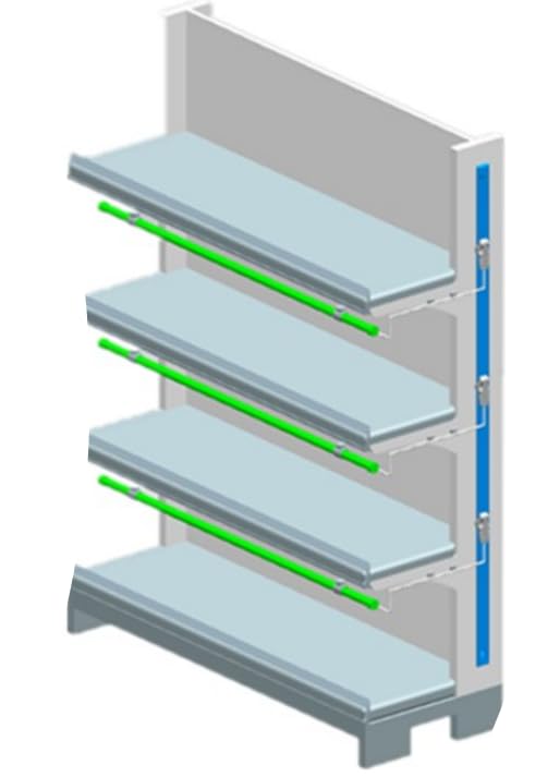 TITATEC Power Track for Gondola Shelving Lights Backed with Magnetic Tape to Attach The Back Panel or The Uprite of Madix or Lozier Standard Retail Shelf Ultra Thin Design Low Volt Total 6.6FT Length