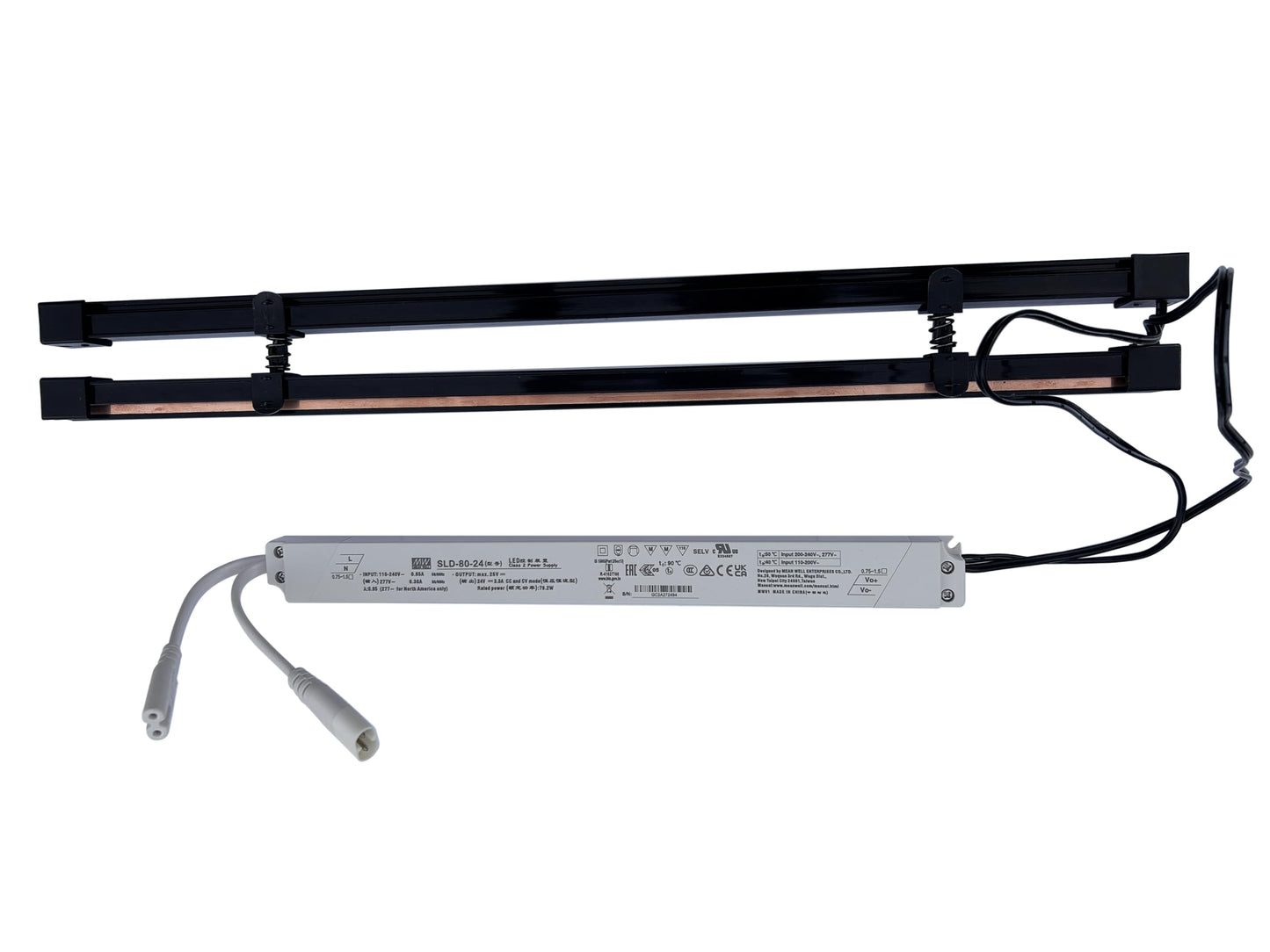 Gondoal Shelving lighting fixture invisible power track fit inside the upright of Lozier & Madix suits 35'' 45''65''75''48“Standard Retail gondola Completely Hidden Wires with power supply kit