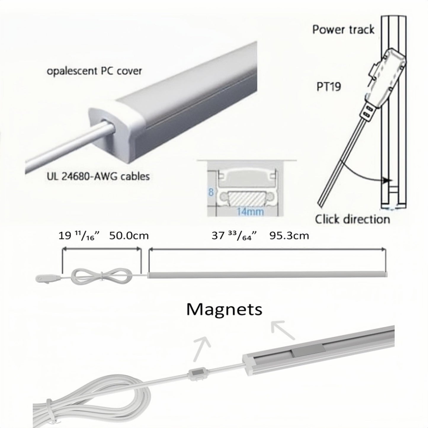 4-Pack LED Shelf Light Kit