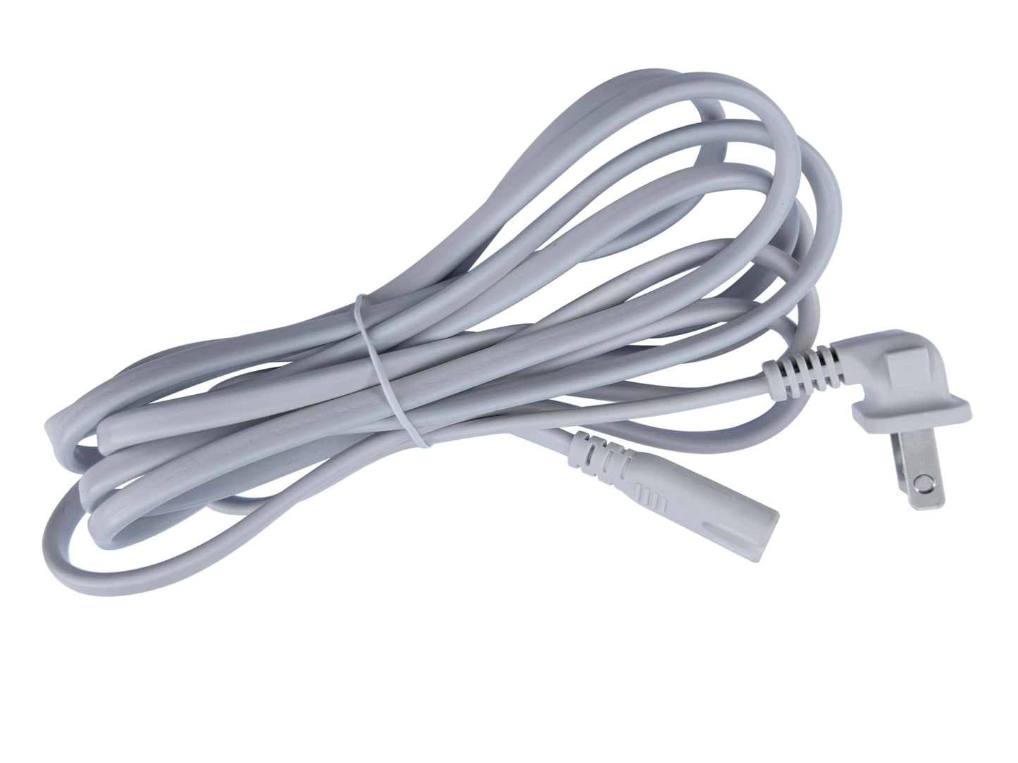 5ft 2 Prong Power Supply 90 Degree Bending Extension Cable Cord with IEC-C7 Outlet for Tools TV ION Game Day Protable Wireless Rechargeable Speaker White Perfect Replacement for Bedroom, Living Room