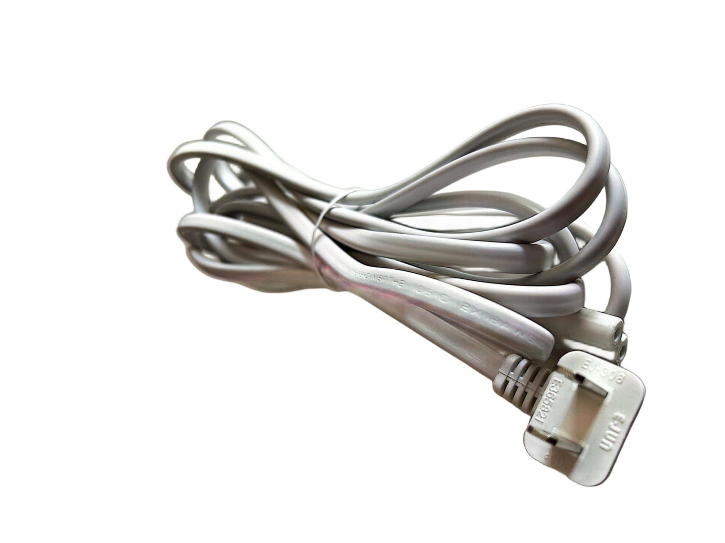 5ft 2 Prong Power Supply 90 Degree Bending Extension Cable Cord with IEC-C7 Outlet for Tools TV ION Game Day Protable Wireless Rechargeable Speaker White Perfect Replacement for Bedroom, Living Room