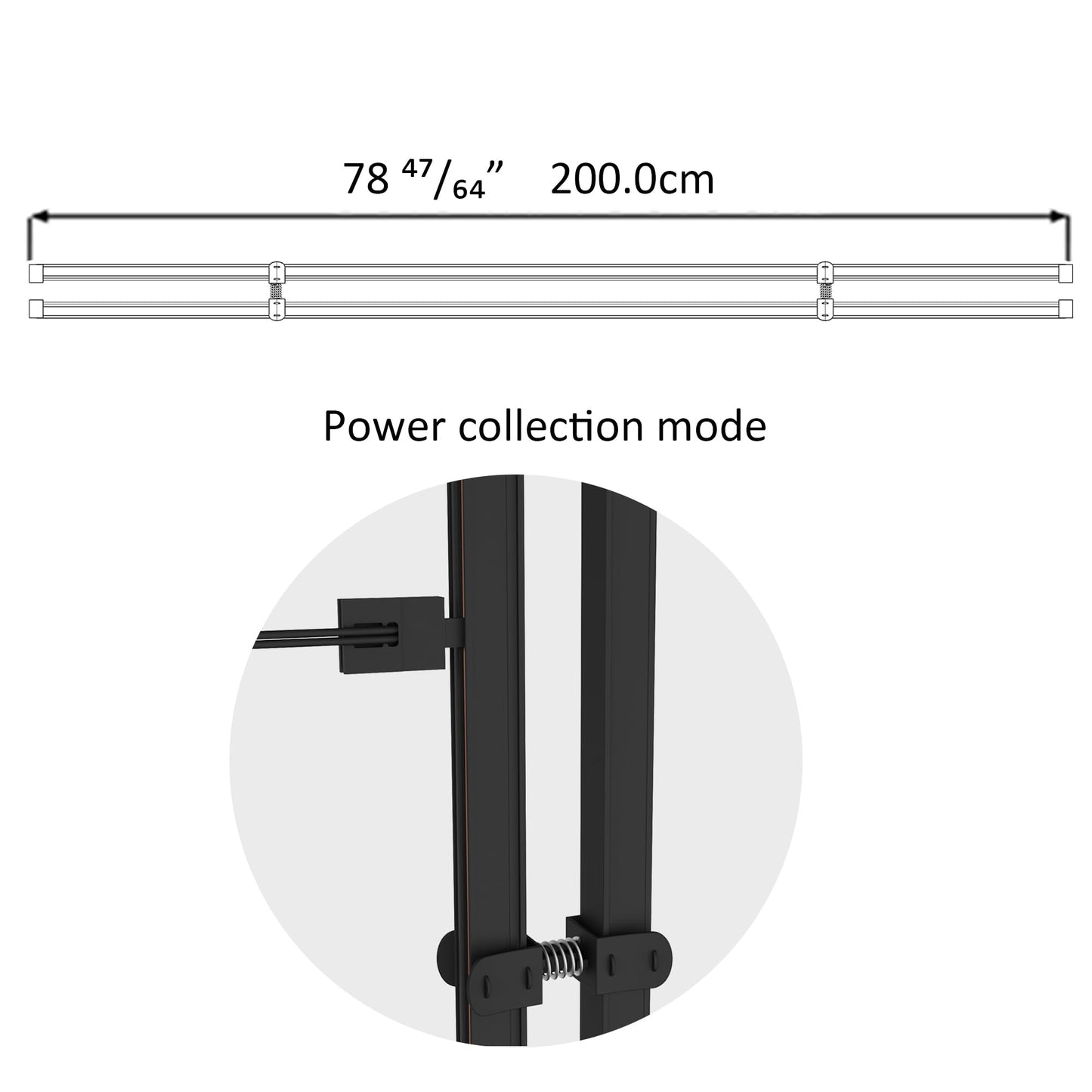 Gondoal Shelving lighting fixture invisible power track fit inside the upright of Lozier & Madix suits 35'' 45''65''75''48“Standard Retail gondola Completely Hidden Wires with power supply kit