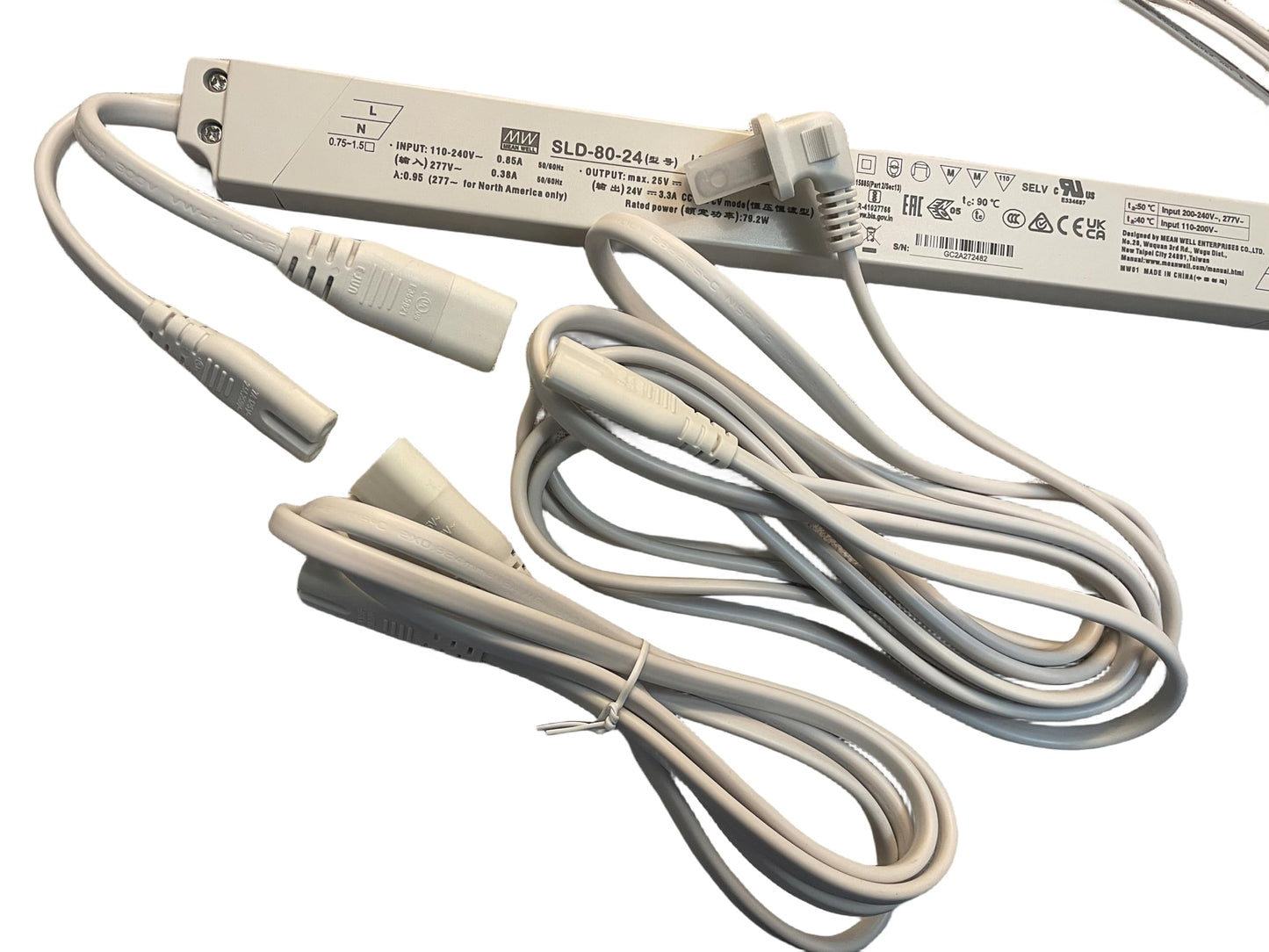 TITATEC Gondola Shelving Lights 36" kit and Power Supply Extender Splitter Cable Kit