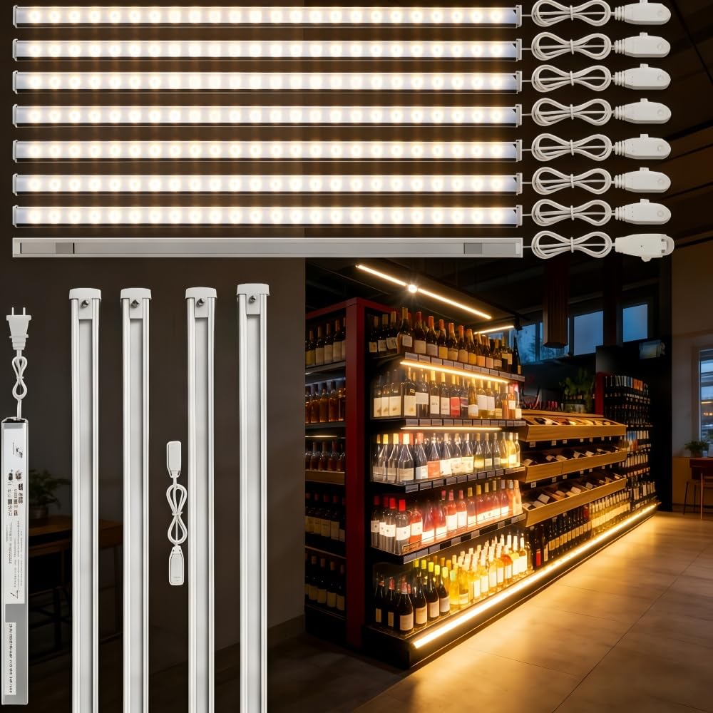 TITATEC 8-Pack LED Light Bar Kit with Wine Shelf Installation Scene