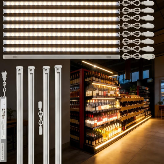 TITATEC 8-Pack LED Light Bar Kit with Wine Shelf Installation Scene