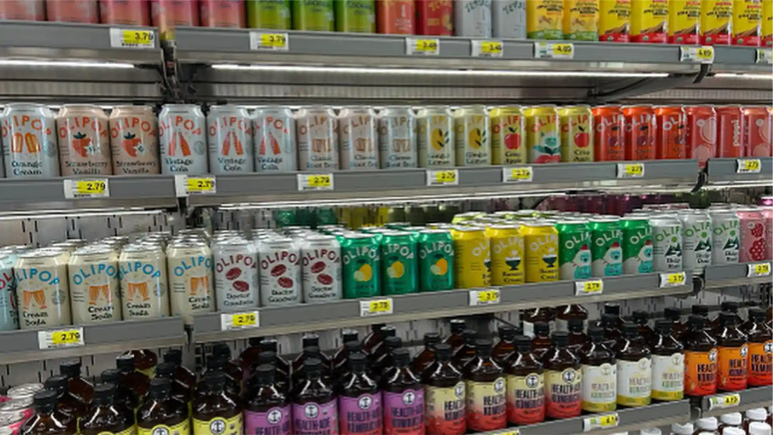 gondola lights for drink shelving