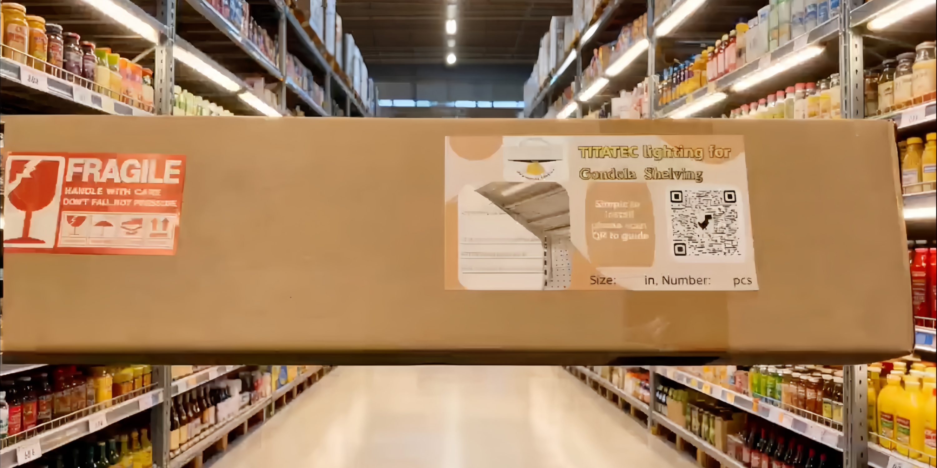 Cargar video: Complete TITATEC LED shelf light kit including light bars, driver, and cables